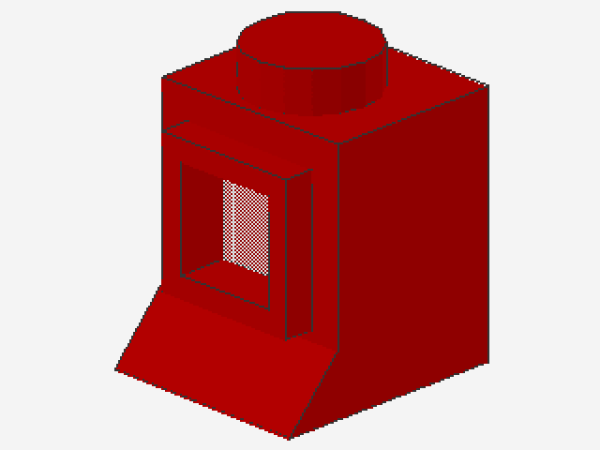 Lego Window 1 x 1 x 1 (39bc01) red